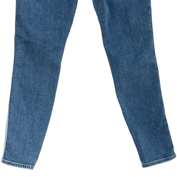 Veronica Beard SZ 26 Debbie Skinny Jeans High-Rise Button-Fly Tux Striped Blue - Picture 5 of 9